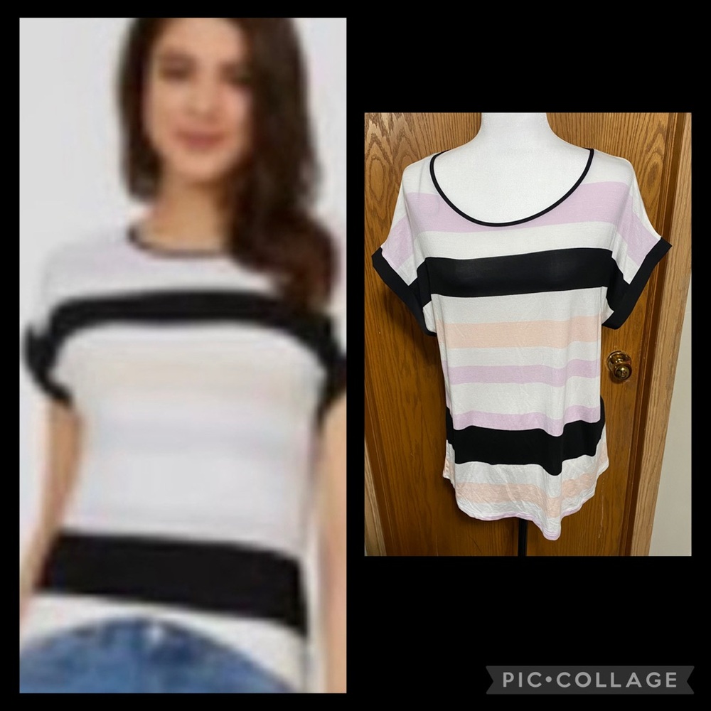 Variegated Yarn Dye Stripe Knit Top